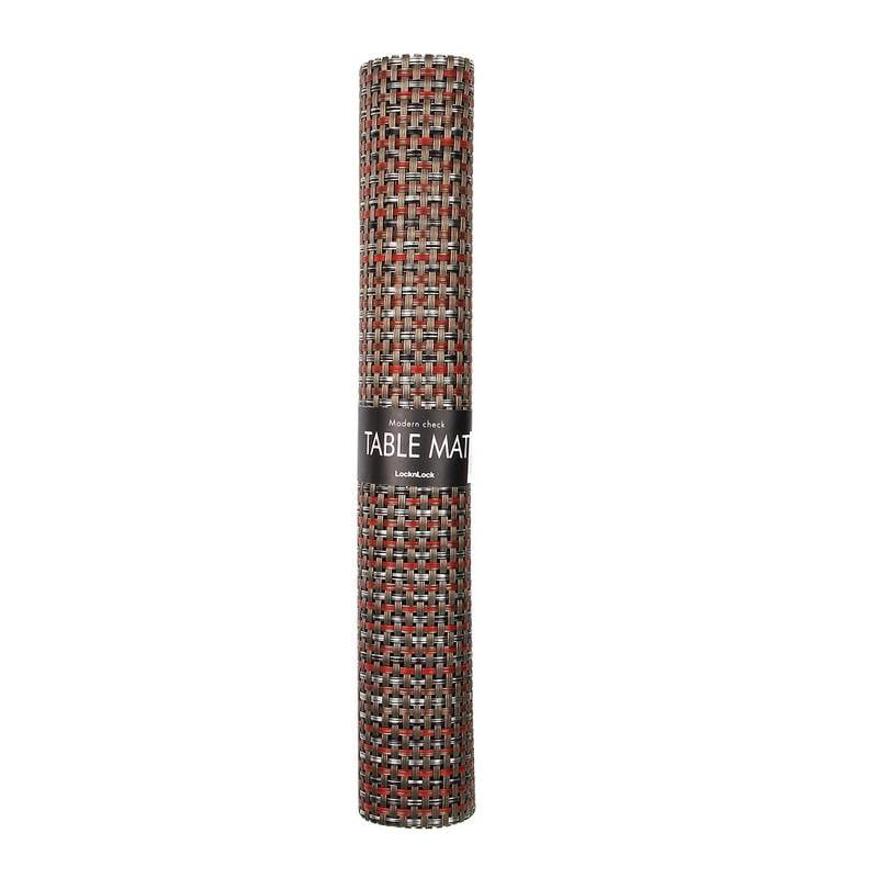 Tấm Lót Bàn Ăn Modern Check Pm44001, 300x450mm - 3 Màu (Nâu, Xám. Đỏ Vang) - ETM172 image number null